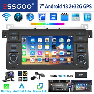 Für BMW E46 3er 318 320 M3 DAB+ Carplay Android 13 Autoradio Navi RDS MIK Kamera - Bild 1 von 14