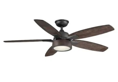 Ventilador de techo LED de hierro natural Parkridge 52" colección decoradores del hogar -SE VENDE COMO ESTÁ Foto 1 de 4