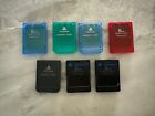 Lot Of 7 OEM Sony PlayStation Card PS2 - MEMORY CARDS