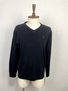 Polo Ralph Lauren Black Label 100% Cashmere Black Long Sleeve Men's Sweater XL - Picture 1 of 15