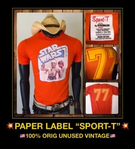 THIN vTg 77 NOS Star Wars LUKE SKYWALKER orig Han Solo Chewbacca story T-Shirt S - Photo 1/12
