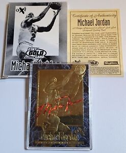 1997 Fleer Michael Jordan 23K GOLD /1998 Skybox EX-2000 - Rare