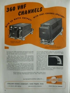 4/1953 PUB COLLINS RADIO AIRBORNE TRANSMITTER RECEIVER ORIGINAL AD - Picture 1 of 1
