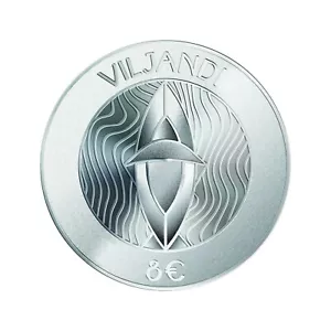 Estonia - Moneda de colección de plata de 8 euros 2019 - ciudad hanseática de Viljandi - Imagen 1 de 2