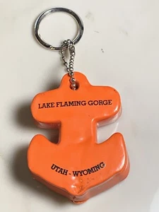 Schlüsselanhänger Schwimmboot Anker leuchtend orange Boot Haus Keyring - Bild 1 von 9