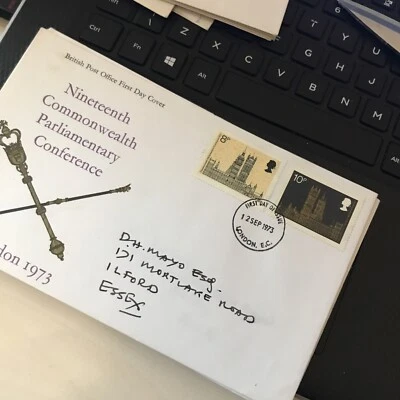 GB Stamps 1973 GPO FDC First Day Cover 19th Parliamentary Conference London Pmk - Image 1 of 2