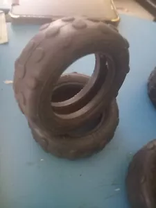 Set 2 1980s Vintage Tamiya Car Front Racing Tyres 4WD Nobbly - Picture 1 of 4