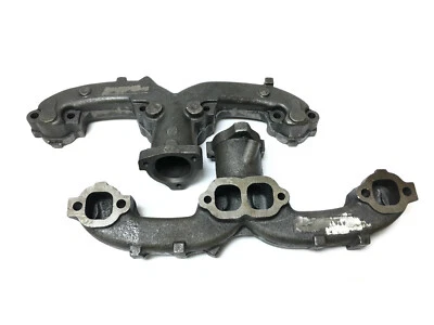  283 327 350 5,7 L Chevrolet GMC Ram Horn Juego/par de colectores de escape de volteo central Foto 1 de 4