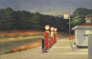 Edward Hopper - Gas (1940) Signed Gas Station Pumps - 17" x 22" Fine Art Print - Picture 1 of 1