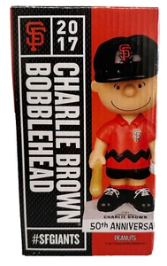 2017 CHARLIE BROWN (PEANUTS) 50TH ANNIVERSARY SF GIANTS BOBBLEHEAD SGA NIB  - Picture 1 of 8