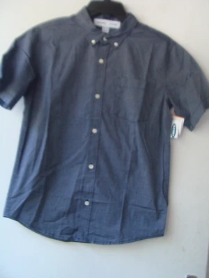 Camisa de algodón azul manga corta con botones Old Navy para niños talla XL/12-16 NUEVA CON ETIQUETAS Foto 1 de 4