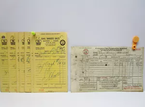 De colección - 8 recibos de estación de servicio ROSA BLANCA y recibo de venta de gas petróleo canadiense - Imagen 1 de 5