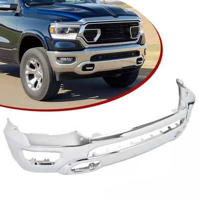 Chrome Front Bumper Face Bar W/ Fog Light Holes For Ram 1500 2019-2024 NEW - Image 1 of 4