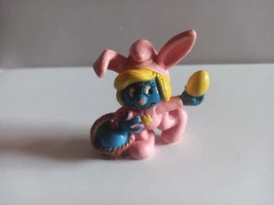 Puffo Smurf PUFFETTA PASQUA SCHLEICH PEYO 1982 PORTUGAL 20497 - Foto 1 di 2