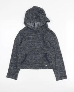 s.Oliver Girls Grey Knit Pullover Hoodie XS Long Sleeve - Picture 1 of 12
