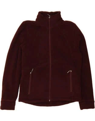 MARKS & SPENCER Womens Fleece Jacket UK 12 Medium Burgundy Polyester BU02 - Image 1 of 4