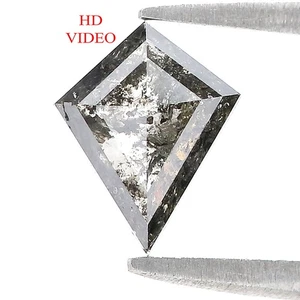 Diamante natural suelto con forma de cometa de 0,81 quilates 8,90 mm diamante de sal y pimienta KDL3391 - Imagen 1 de 8