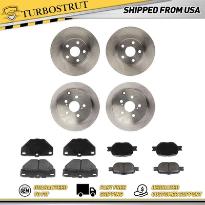 OE Front & Rear Brake Rotors Brake Pads Kit for 2005-2010 Scion tC 2.4L - Image 1 of 4