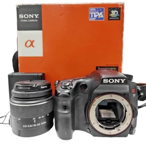 Sony Alpha SLT-A77V 24.3MP Digital SLR Camera + 18-55mm Lens 8GB SD - Picture 1 of 15