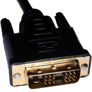 DVI-D 18+1pin Male-Male Cable Digital Video Lead 2m GOLD - Picture 1 of 1