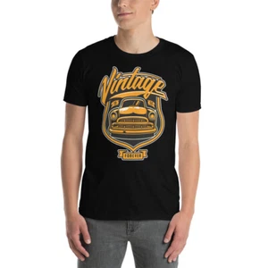 VINTAGE CARS GREAT FUN TRENDY GRAPHIC Kurzarm Unisex T-Shirt - Bild 1 von 17