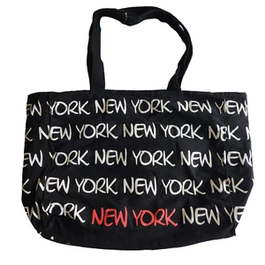 Robin Ruth XL New York City Tote Handbag All Over Print Canvas Black 19" x 16" - Picture 1 of 12