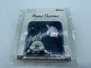 iDecoz Peel & Stick Phone Charms Unicorn & Rainbow 6 PACK ALL SAME - Picture 1 of 1