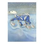 Polar Bear Swimming Card by Daniel Mackie 7 x 5 inches with envelope
