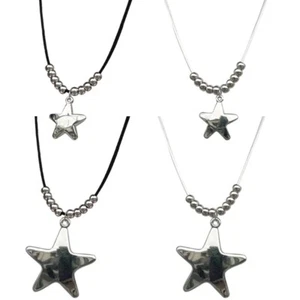 Star Pendant Necklace Fashion Steel Pendant Chokers Girl Street Wear - Picture 1 of 10