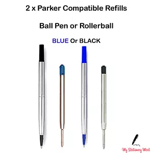 2 Bolígrafo o Rollerball Parker Mediano Compatible AZUL/NEGRO - Imagen 1 de 1