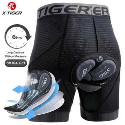 Hombres Ciclismo Ropa Interior Pantalones Cortos 5D Acolchados MTB Forro Pantalones Cortos con Empuñaduras Antideslizantes para las Piernas Foto 1 de 4