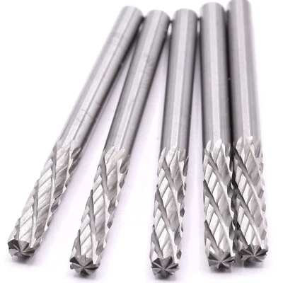 5x VHM Fräser 3mm Frässtift Raspel Gravur für Dremel Proxxon Multiwerkzeug - Bild 1 von 4