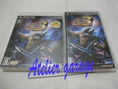 USED PSP Monster Hunter Portable 3rd + HD Ver Remaster for PS3 2 Set Japanese - Image 1 of 4