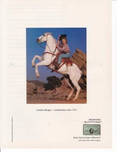 Rare 1989 Candice Bergen Print-Ad/ American Express "Cardmember since 1971" - Picture 1 of 1