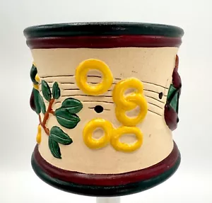 "12 días de notas musicales de Navidad candelabro de cerámica votivo luz de té 3D 3""x3""" - Imagen 1 de 14