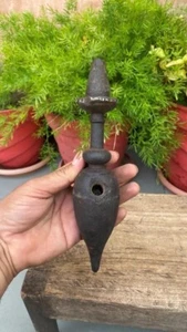 Old Antique Indian Wooden Hand Crafted Hand Hold Hookah Pot - Picture 1 of 7