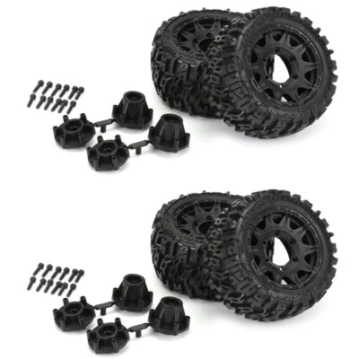 Pro-Line Trencher LP 2.8" All Terrain Tires/Wheels (4) Rustler 2wd & 4wd - Image 1 of 3