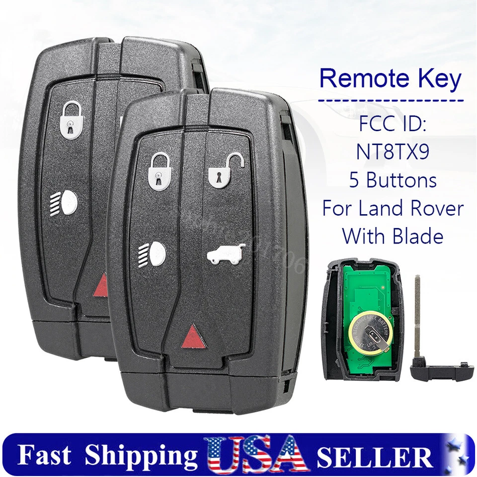 2 Reemplazo para Land Rover LR2 2008-2012 Mando a distancia Llavero Entrada sin llave Inteligente Foto 1 de 4