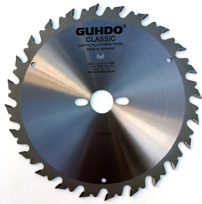 Guhdo HW-Kreissägeblatt 250x3,2/2,2x30 Z24 WZ Längsschnitte+Querschnitte in Holz - Bild 1 von 3