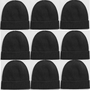 GROSSHANDEL RESTPOSTEN HERREN KOMFORT WARM WARM GEFALTETE BEANIE-HÜTE IN SCHWARZ EINHEITSGRÖSSE - Bild 1 von 1