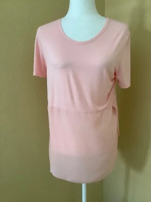 Top túnica Joe Fresh rosa manga corta para mujer nuevo con etiquetas talla M Foto 1 de 4