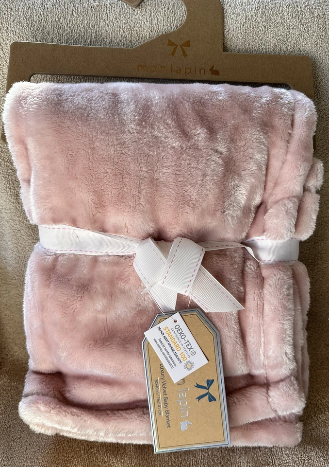 Mon Lapin Baby Girls Plush Elephant Security Blanket Plush/sherpa Ivory 12x12