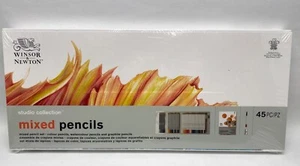 Winsor & Newton Studio Collection Artist Pencils Colour Pencil Box Set of 45 NEW - Picture 1 of 19