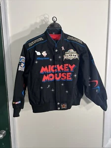 Vintage 2004 JH Design Mickey Mouse Daytona 500 Racing Jacket Size Youth 2XL - Picture 1 of 16