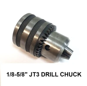 1/8-5/8" JT3 DRILL CHUCK Heavy Duty Ball Bearing Precision Tapered Mount - Picture 1 of 14
