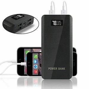 2022 Portable Power Bank LCD 4 USB Battery Charger For Mobile Phone Long Power - Picture 1 of 18