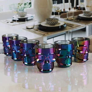 Circleware - Rainbow Fusion - Rainbow Luster Shot Glasses 1.75oz - Picture 1 of 5