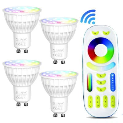 Mi Light / MIBOXER 4W GU10 mr16 RGB+CCT LED Bulb sport RGBW Dimmable 2.4G WiFi - Image 1 of 4