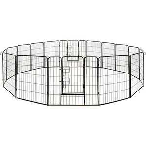 ALEKO Folding Pet Playpen 16 Panel Dog Kennel Exercise Cage Fence 32X32 In - Picture 1 of 4