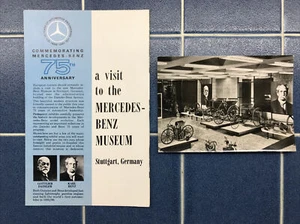 Mercedes-Benz Museum 75th Anniversary 1961 Brochure And Postcard - Picture 1 of 5